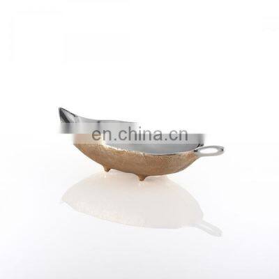 leaf gold & silver luxury bowl