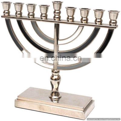 nickle plated brass menorah