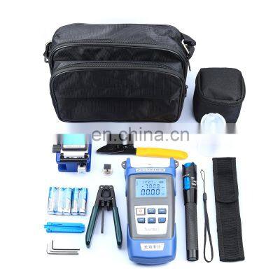 KLS-01 Fiber Optic FTTH Tool Kits Fiber Optic Tools With Optical Power Meter Red Light Pen Fiber Cleaver