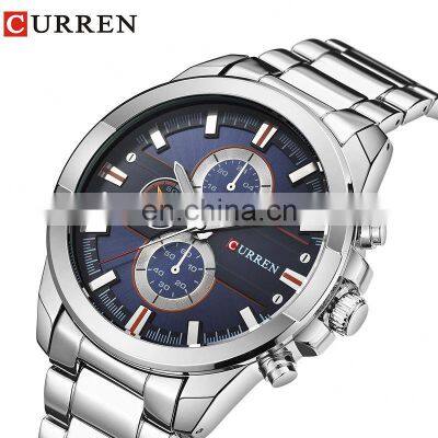 New Arrivals Curren 8274 Luxury Men Wrist Watch Alloy Strap Fashion Heavy Dial Male Business Quartz Classic Brand Watch