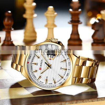 CURREN 8375 Fashion Business Men Watches Stainless Steel Strap Analog Quartz Japanese Watch