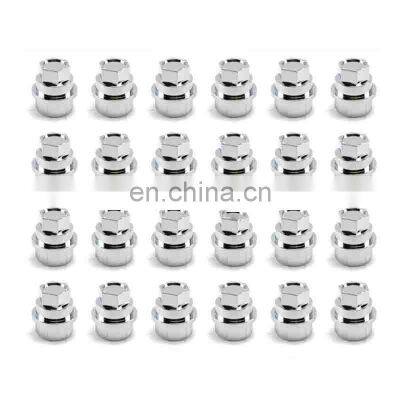 24 CHROME LUG NUT COVERS FOR CHEVY GMC SILVERADO 1500 2500 FULL SIZE TRUCK