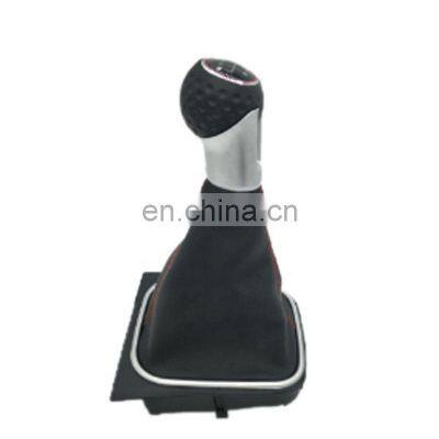 Car 5/6 Speed New Design Gear Shift Knob Boot Cover For VW Golf 5 MK5 R32 GTD GTI 2004 2005 2006 2007 2008 2009 L1GD711113 photo-2