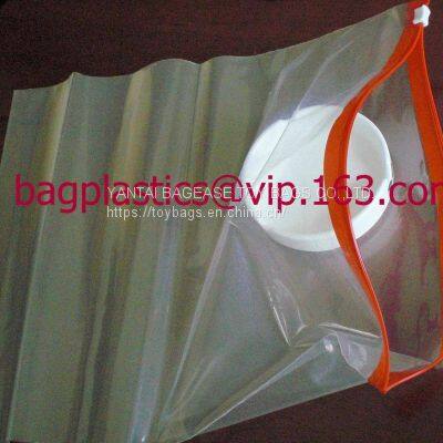 Slider Zipper PVC Pouch Clear Vinyl PVC k Bag, Slider Bag for Underwear Packaging Slider Zipper Vinyl Bag for Clot photo-2
