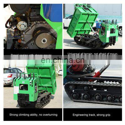 HENGWANG HW1000L 1 Ton CHina Hydraulic All Track Atv Concrete Mini Site Crawler Mini Dumper