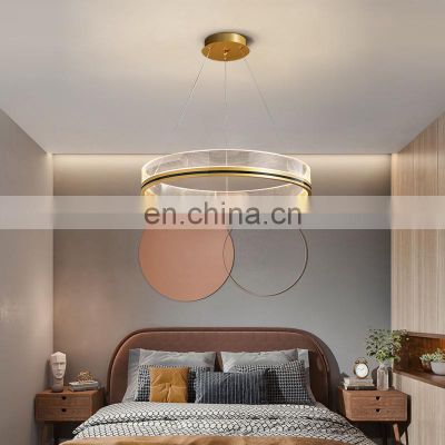 Industrial Hanging Lamp Metal Black Color With Acrylic LED Chandelier Light Vintage Pendant Lamp