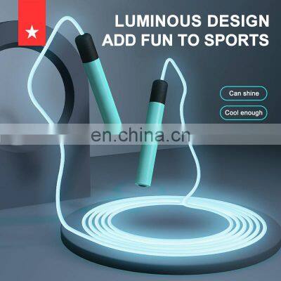 Factory Wholesale Customized Logo Silicone Handles Led Jump Rope Led Exercise Skipping Jump Rope photo-2