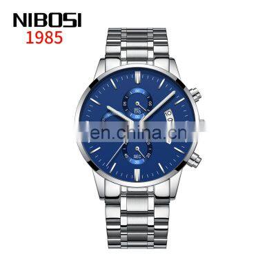 NIBOSI 2309 Mens Quartz Watch Bands Casual Tourbillon Automatic Mechanical Watch Luxury Business Stainless Steel Wristwatch photo-5
