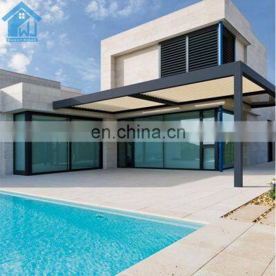 Modern Automatic Patio Outdoor Aluminium Pergola Opening Louvred Roof