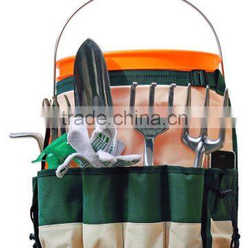 OEM Polyester Bucket Garden Tool Organizer,ladies Green Garden Tool Organizer Bag,green Canvas Garden Tool Bag photo-2
