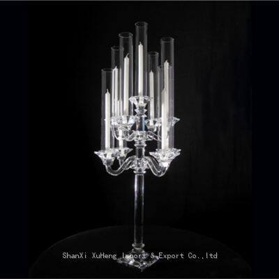 Wedding Decoration Crystal 5 Arms Candelabra Wedding Table Centerpiece photo-2