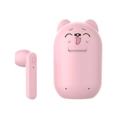 Intelligent Cat Shaped Cute Headphones Zw-T12 Tws Wireless Earphones Stereo Earbud With Charger For Girls For Iphone Xiaomi