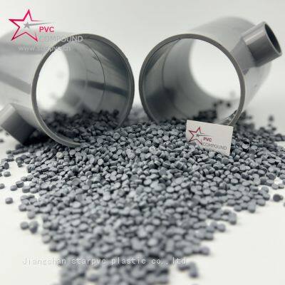 Grey color UPVC compounds pellets for PVC pipe fitting