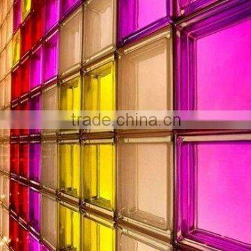 building material colorful glass brick price