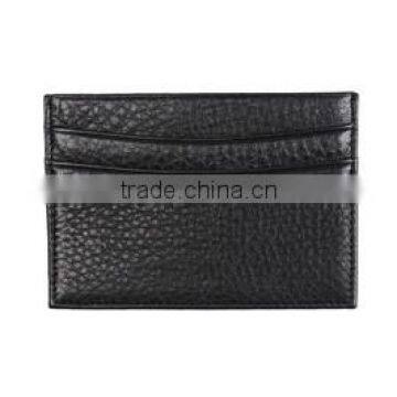 Genuine leather slim card packet Italian vegetable tanned leather id card holder