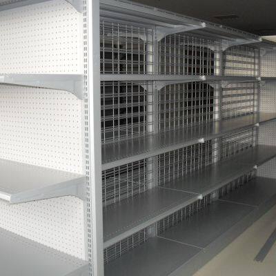 Metal Wire Mesh Back Panel Supermarket Gondola Shelf Net Type Shop Rack