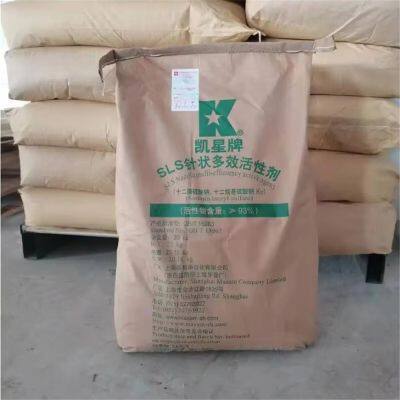 Пенообразующий агент натриевый лаурил/додецилсульфат 90 - 95% цена K12/SLS порошок/иглы, используемый в качестве моющего средства photo-1