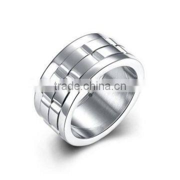 Men's 316l Stainless Steel Personality Rotatable Wide Band Wedding Rings