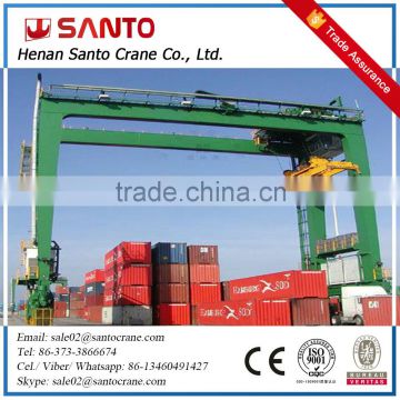 Safety And Realiable Steel Structure 45Ton Double Girder Container Rubber Tyre Gantry Crane price