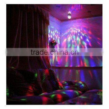 3W RGB Crystal Bulb E27 LED Rotating Stage Lighting For Disco DJ Party