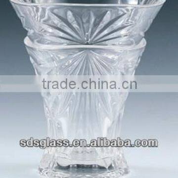 250mm height clear glass flower vase