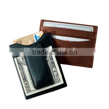 Genuine leather money card holder