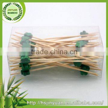 Gold supplier best quality bamboo ring loop cocktail picks