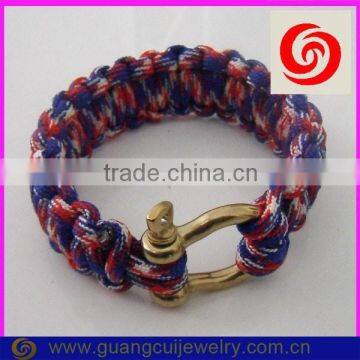 fashion gold clasp titanium paracord bracelets for sale