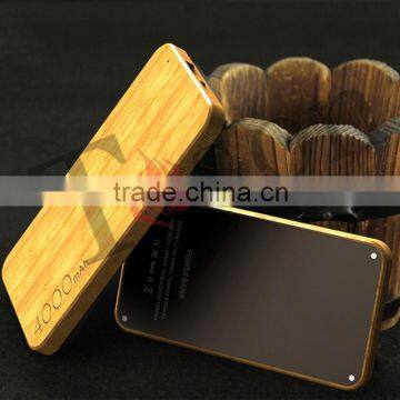 hot sale wooden 5V wooden 4000mah external power bank