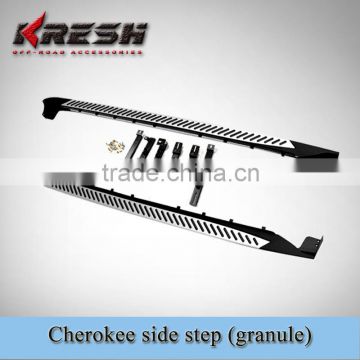 Hot sell Aluminum 4x4 SUV KRESH aluminum alloy Cherokee side step bars with granule style and aluminum material