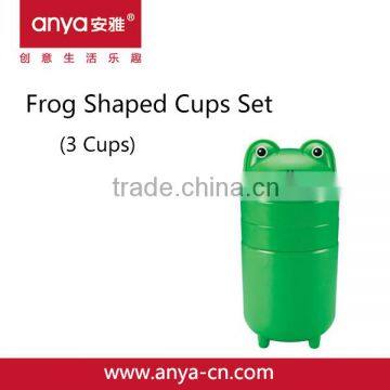 D706-D creative animal product shaped frog three-in-one plastic melamine cup with cover hoseware gifts