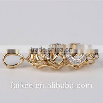 2015 New Design Fashion Jewelry 18K Rose Gold Diamond Leaf Pendants Micro Set photo-3