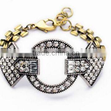 Vintage imitation gemstone jewelry Enamel Bracelet cc brand Rhinestone Colorful Charm Bracelets Bangles Jewelry for Women