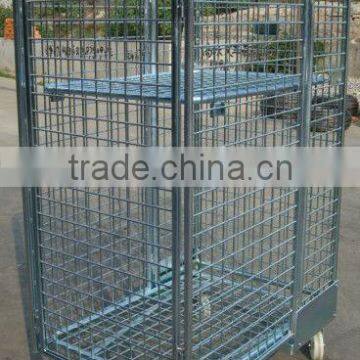 4 side A framefoldable roll container, zinc-plated,