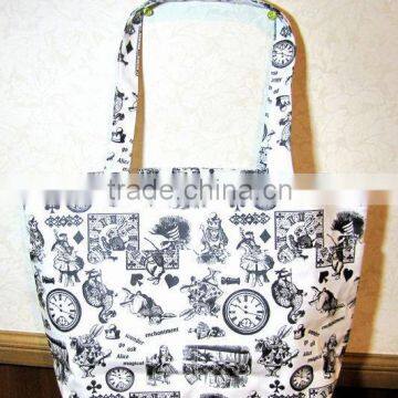 2016 cotton pvc coating handbag for women