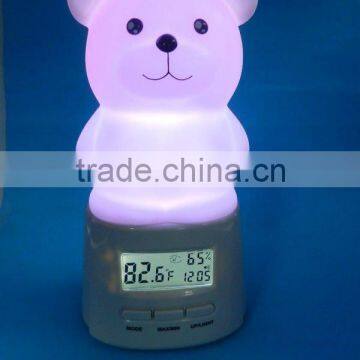 baby night light with 7color light & thermometer