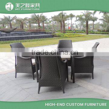 European standard ratan garden furniture black square rattan garden line patio furniture for coffe shop