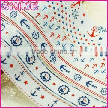 Welcome Customize Logo Making Ribbons, Hot Sale New Anchor 2.5cm Wide Spot Colorful Ribbon Fbric for DIY Jewelry Accessories