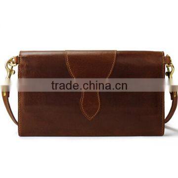 2016 Gray Color Casual Leather Flap With Hardware Closure Lady Clutch Bag photo-5