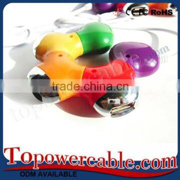 Bauhinia Flower Design Good Quality Usb Port Extensions Hubs On Desktop photo-4