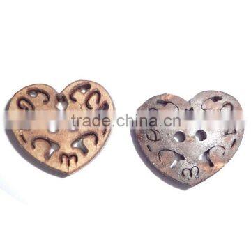 laser engraved decorative wood buttons for garment/clothing