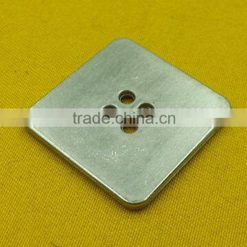 28mm Square Shape 4 Holes Metal Button With Cream Enamelled for Dress -- MS3361 photo-3