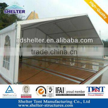 20m Zhuhai Shelter hard pressed extruded aluminium alloy UV-resistant cheap lawn shelter zelte sale from with high quality