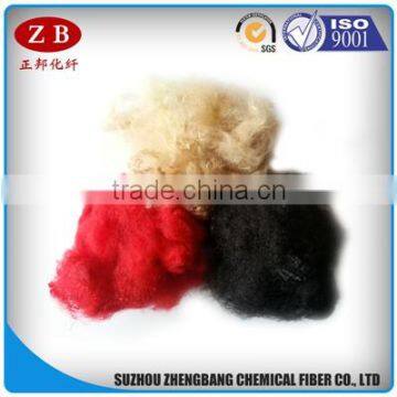 black white colored recycled polyester staple fiber synthetic fiber for sound proof material