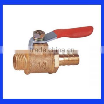 Ball Valve Made of Brass (Male Thread to Hose Barb)