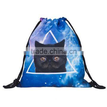 Hot Sale 3D Printed High Quality Women Gym Drawstring Bag