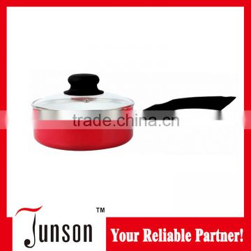 18cm Aluminum Ceramic Sauce Pan/Aluminum Press Sauce Pan with Black Bakelite Handle