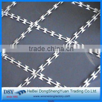 ISO razor barbed iron wire/razor barbed wire for safeduard/(Professional manufacturer)razor barbed wire