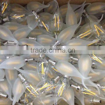 UL FROSTED C35T LED FILAMENT CANDLE BULB LIGHT DECORATIONS IN DIMMER E12S