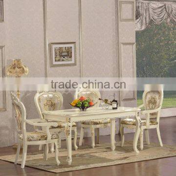 Foshan Neoclassic Design Solid Wood Gold Gilt Ghost Dining Table photo-5